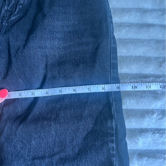 TopShop Moto Crop Womens US26 Black Wide Leg Raw Hem Jeans - Picture 3 of 9